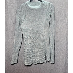 Rosemunde Women's M -  Cotton Wool Blend Textured Mock Neck Sweater Lagenlook‎